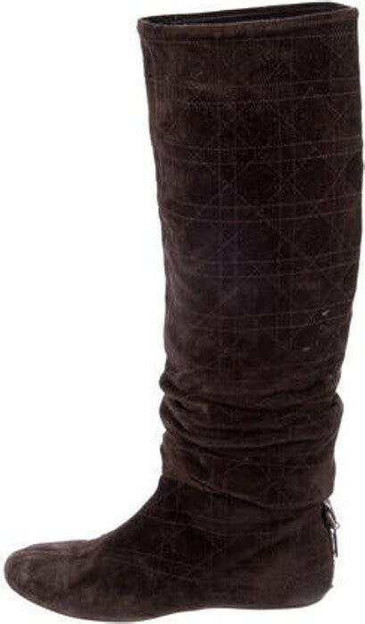 dior cannage riding boots|christian dior suede boots.